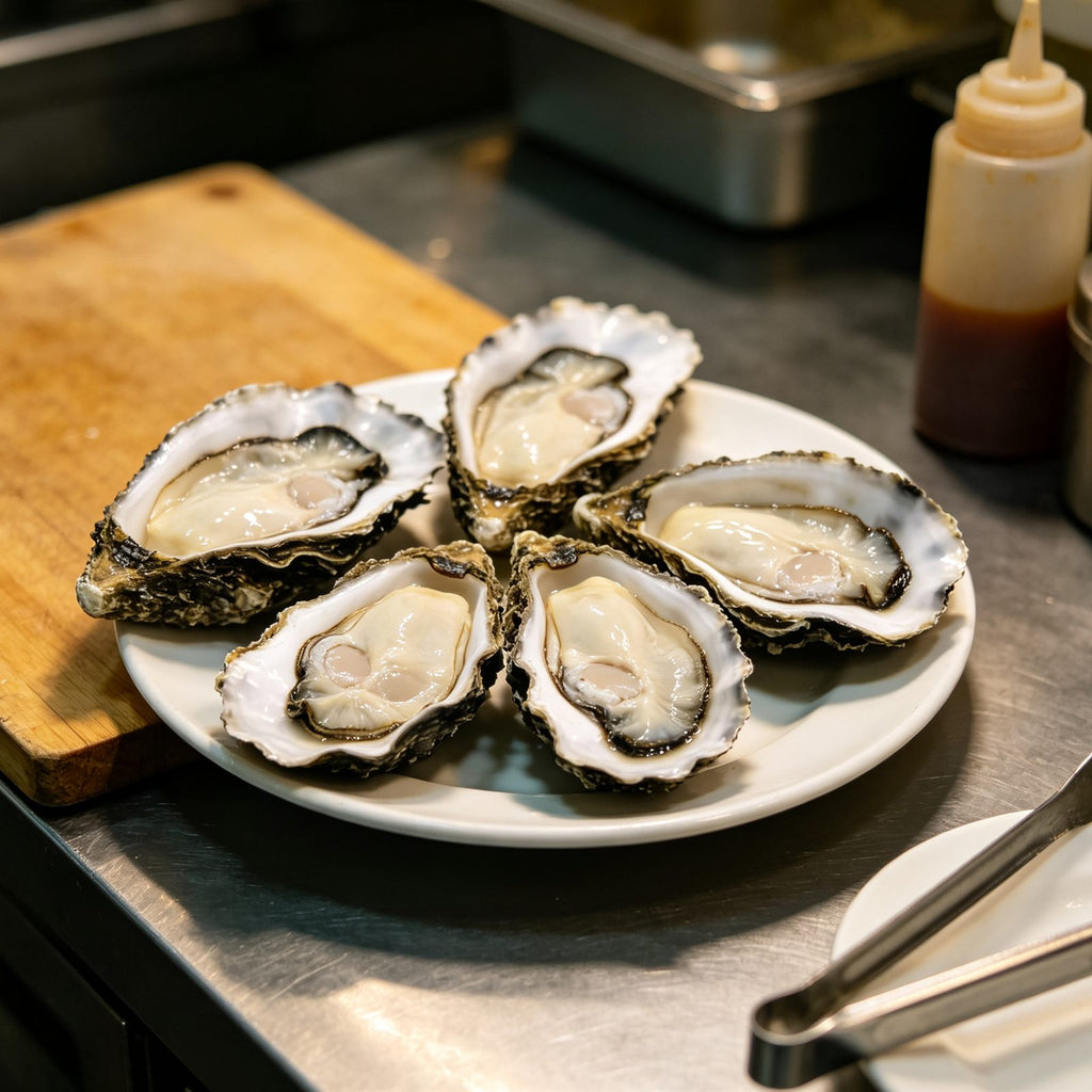 Fresh Raw Oysters Gourmet Delicacy